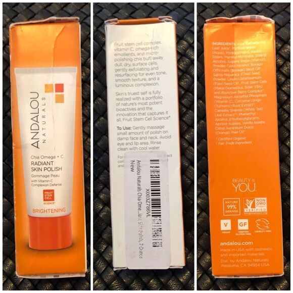 ANDALOU NATURALS - NWT Chia Omega + C Radiant Skin Polish 2 oz. - Picture 4 of 13